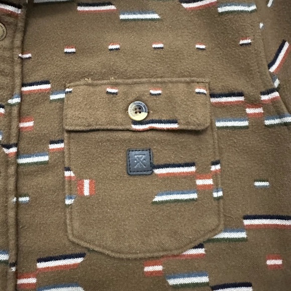 Roark Andes Jacket Shirt Men’s Size Small Brown Southwestern Pattern - Picture 3 of 7